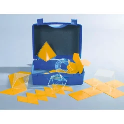 Set "Platonische Körper" mit Flächenabwicklung, 5-tlg. im Koffer