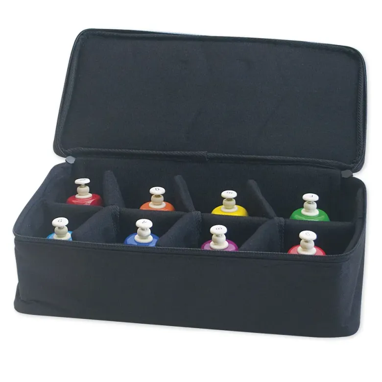 Set Schlagglocken, bunt, 8 Stück in Tasche