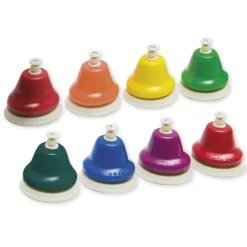 Set Schlagglocken, bunt, 8 Stück in Tasche