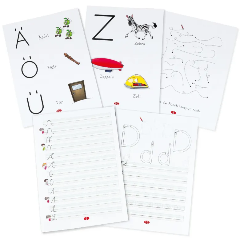 Set Schreiblern-Blattsammlung A4 "ABC", 156-tlg.