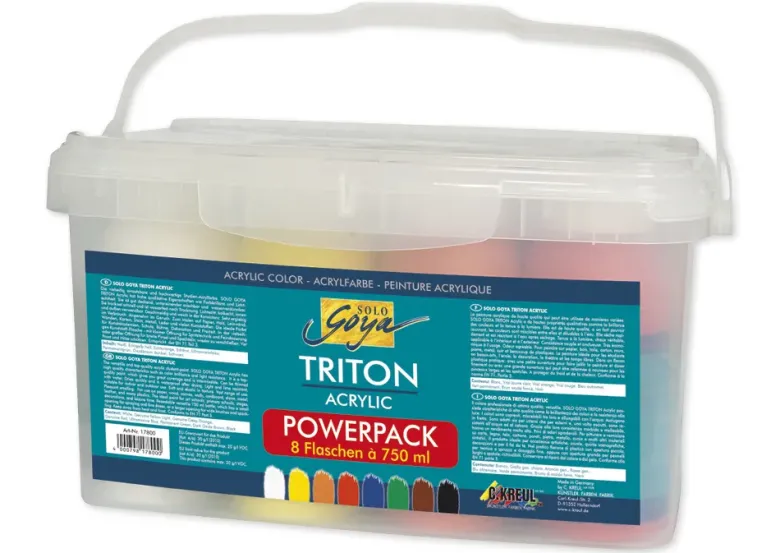 Set SOLO GOYA Triton Acryl-Farben, 8 x 750 ml
