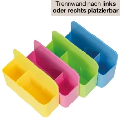 Set Utensilien-Boxen mit Fächer, magnetisch, 4-tlg.