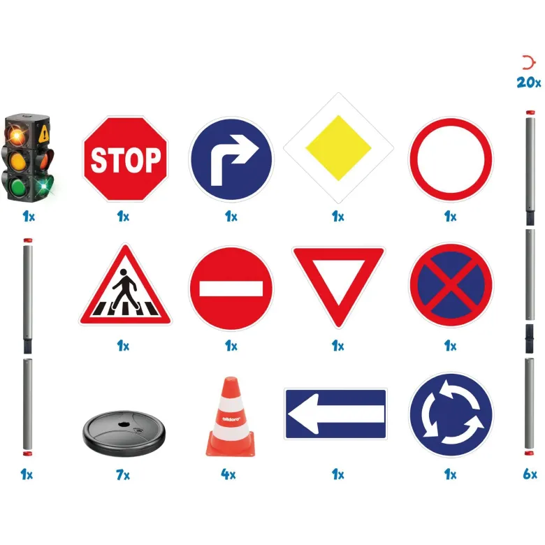 Set "Verkehrszeichen" XXL, 49-tlg.