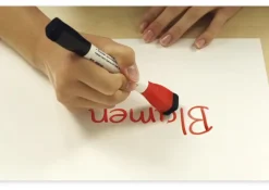 Set Whiteboard-Marker Doppelspitze mit Filzwischer + Magnet, 2-tlg.