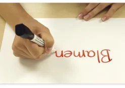 Set Whiteboard-Marker Doppelspitze mit Filzwischer + Magnet, 2-tlg.