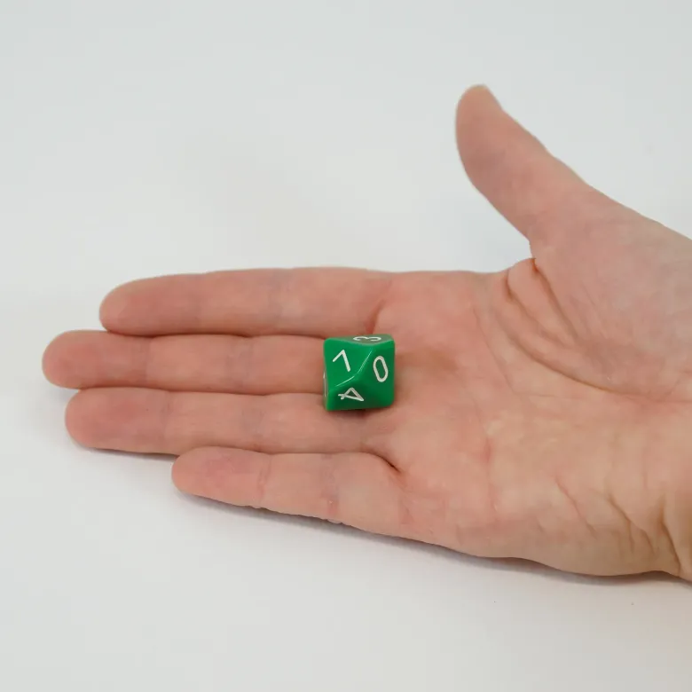 Set Würfel zehnseitig 0-9 (Einer), 100 Stück in Dose
