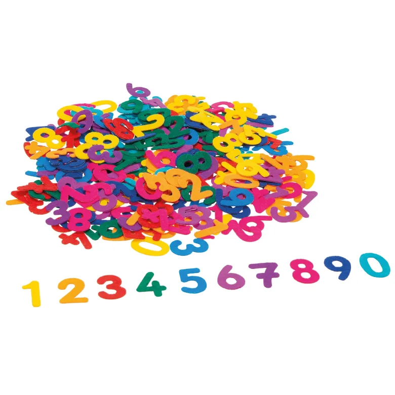 Set Zahlen aus Filz, bunt, selbstklebend, 300 Stück