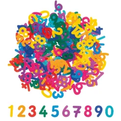 Set Zahlen aus Filz, bunt, selbstklebend, 300 Stück