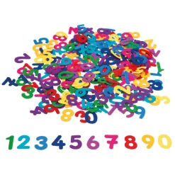 Set Zahlen aus Filz, bunt, selbstklebend, 300 Stück