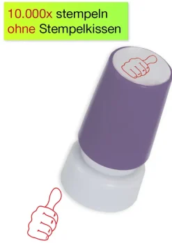Siebdruck-Stempel "Perpetuum", "Daumen klassisch"