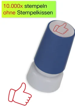 Siebdruck-Stempel "Perpetuum", "Daumen modern"