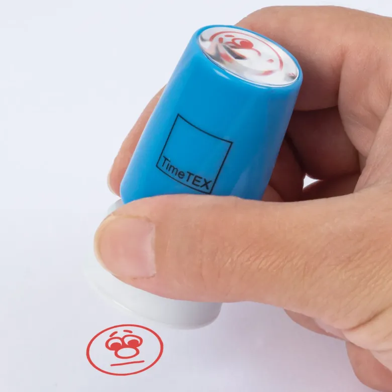 Siebdruck-Stempel "Perpetuum", "Gesicht neutral"