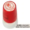 Siebdruck-Stempel "Perpetuum", "Gesicht traurig"