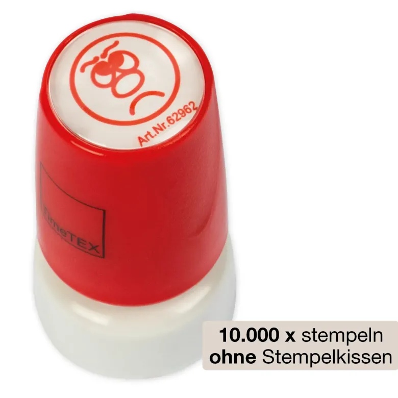 Siebdruck-Stempel "Perpetuum", "Gesicht traurig"
