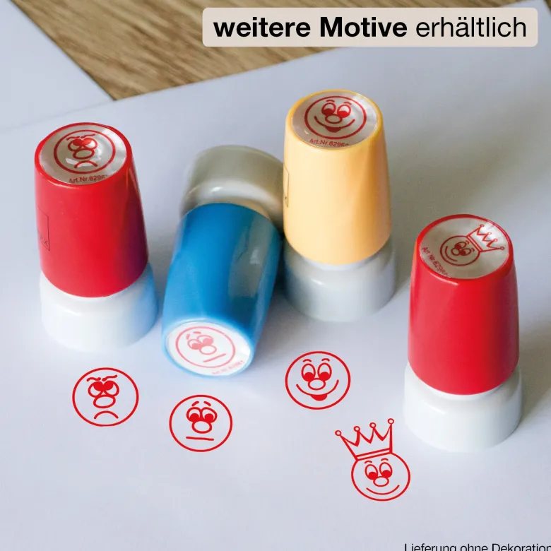 Siebdruck-Stempel "Perpetuum", "Gesicht traurig"
