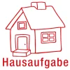 Siebdruck-Stempel "Perpetuum", "Hausaufgaben-Haus"