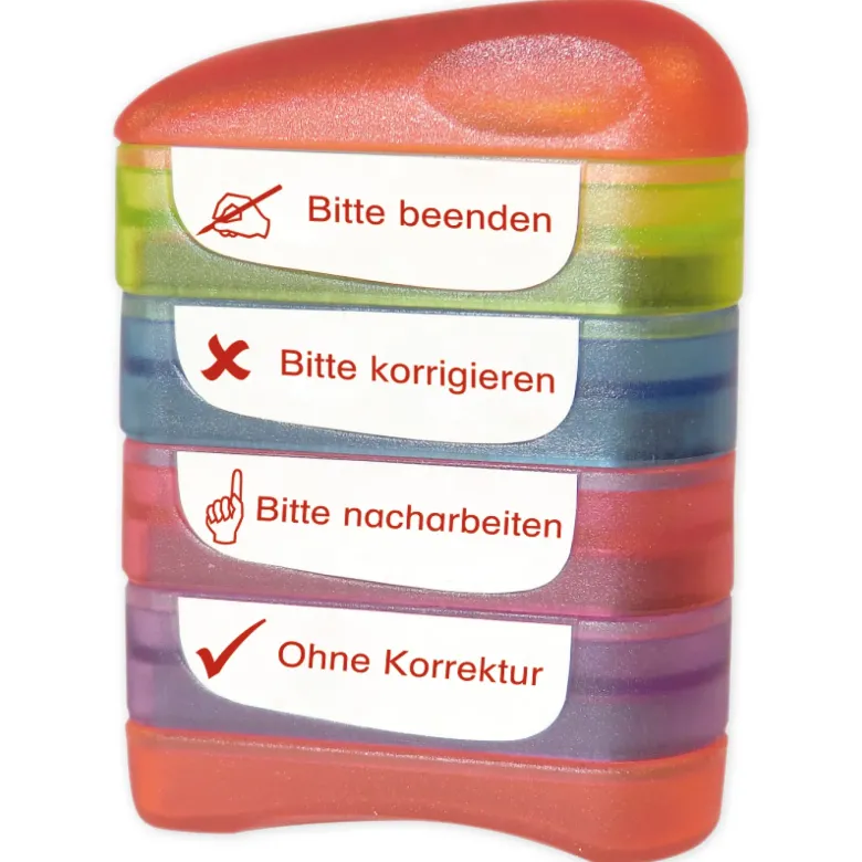 Siebdruck-Stempel "Perpetuum" 4 in 1, "Bitte beenden"