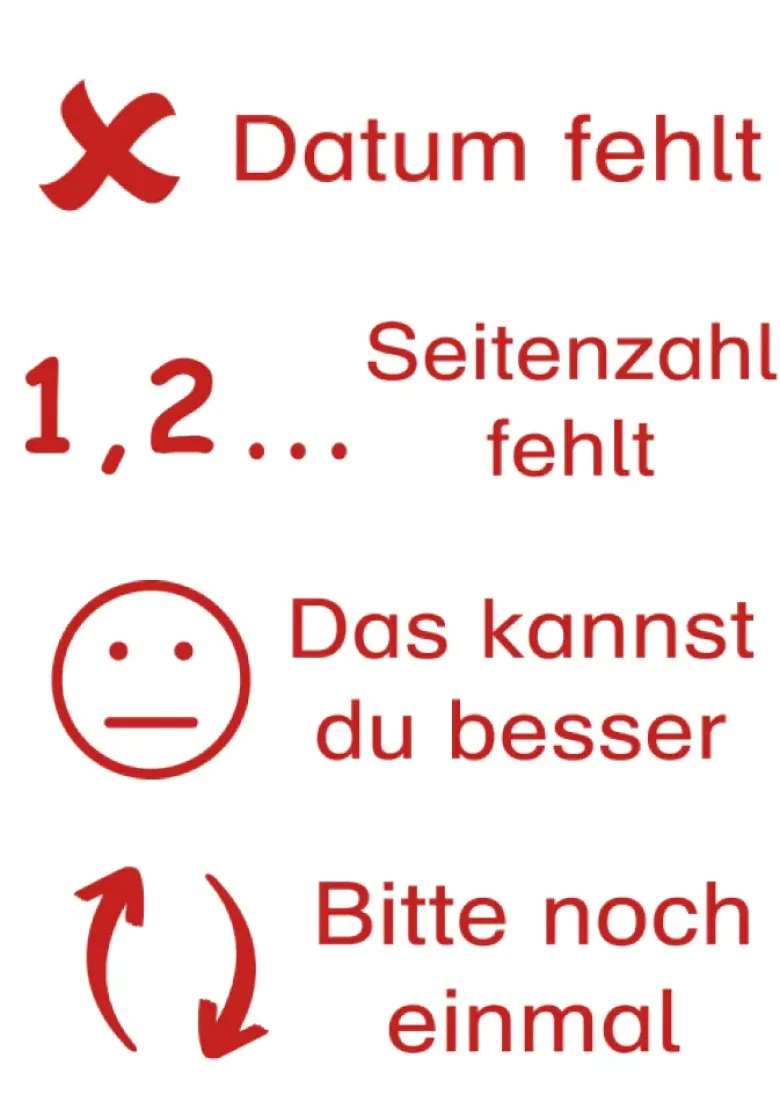 Siebdruck-Stempel "Perpetuum", 4 in 1, "Datum fehlt"