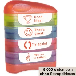 Siebdruck-Stempel "Perpetuum", 4 in 1, "Good idea"