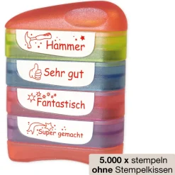 Siebdruck-Stempel "Perpetuum", 4 in 1, "Hammer"