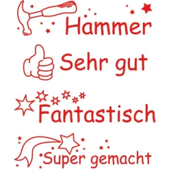 Siebdruck-Stempel "Perpetuum", 4 in 1, "Hammer"