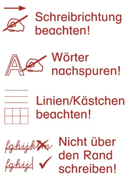 Siebdruck-Stempel "Perpetuum", 4 in 1, "Schreibrichtung beachten"