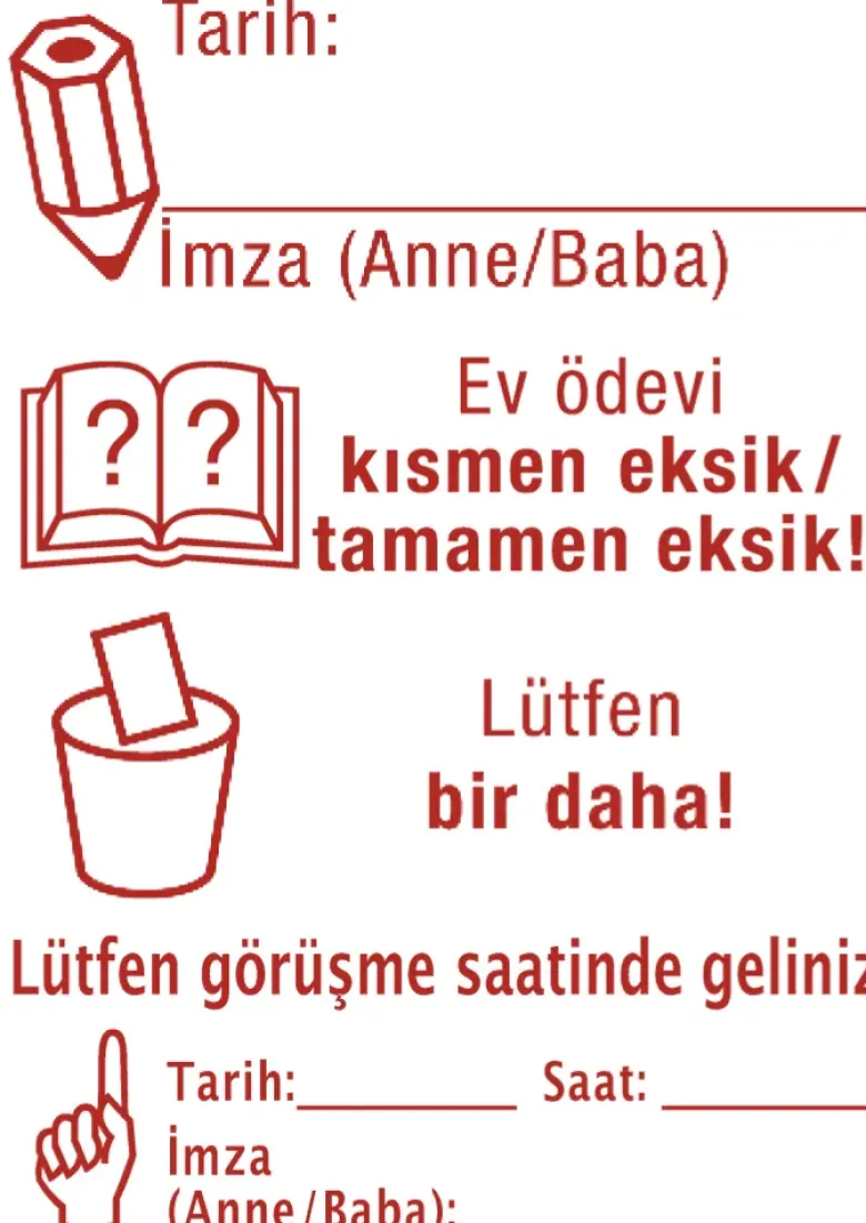 Siebdruck-Stempel "Perpetuum", 4 in 1, "Türkisch"