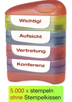 Siebdruck-Stempel "Perpetuum" 4 in 1, "Wichtig"