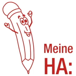 Siebdruck-Stempel "Perpetuum", "Meine Hausaufgaben"