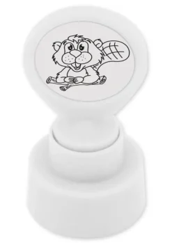 Siebdruck-Stempel "Perpetuum" rund "Biber"