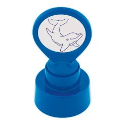 Siebdruck-Stempel "Perpetuum" rund "Delfin"