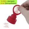 Siebdruck-Stempel "Perpetuum" rund "Giraffe"