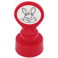 Siebdruck-Stempel "Perpetuum" rund "Hase"
