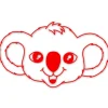 Siebdruck-Stempel "Perpetuum" rund "Koala"