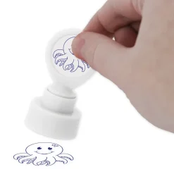 Siebdruck-Stempel "Perpetuum" rund "Oktopus"