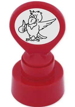 Siebdruck-Stempel "Perpetuum" rund "Rabe"