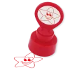 Siebdruck-Stempel "Perpetuum" rund "Stern lachend"