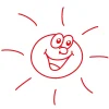 Siebdruck-Stempel "Perpetuum", "Sonne"