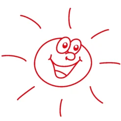 Siebdruck-Stempel "Perpetuum", "Sonne"