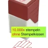 Siebdruck-Stempel "Perpetuum", "Stopp!"