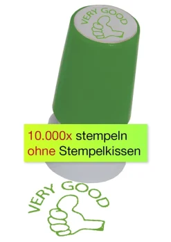 Siebdruck-Stempel "Perpetuum", "Very good"