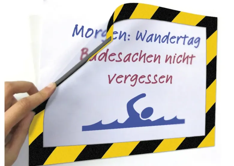 Signal-Rahmen-Einstecktaschen A4, magnetisch, 3-tlg.