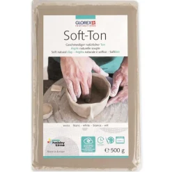 Soft-Ton, lufthärtend/brennbar, 500 g