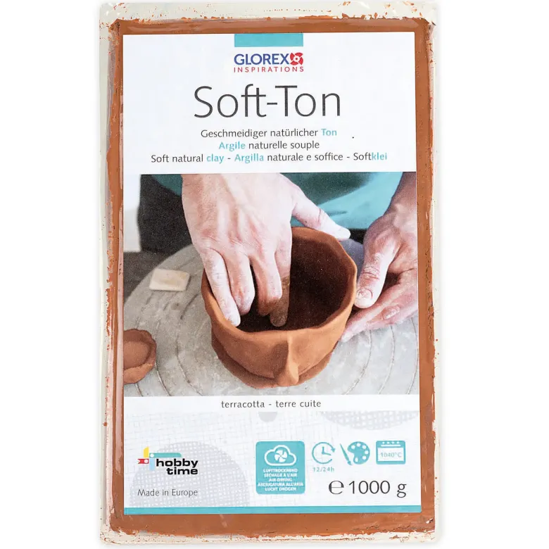 Soft-Ton, lufthärtend/brennbar, 1.000 g