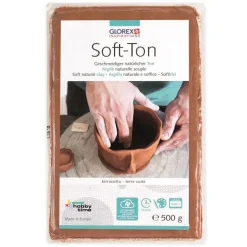 Soft-Ton, lufthärtend/brennbar, 500 g