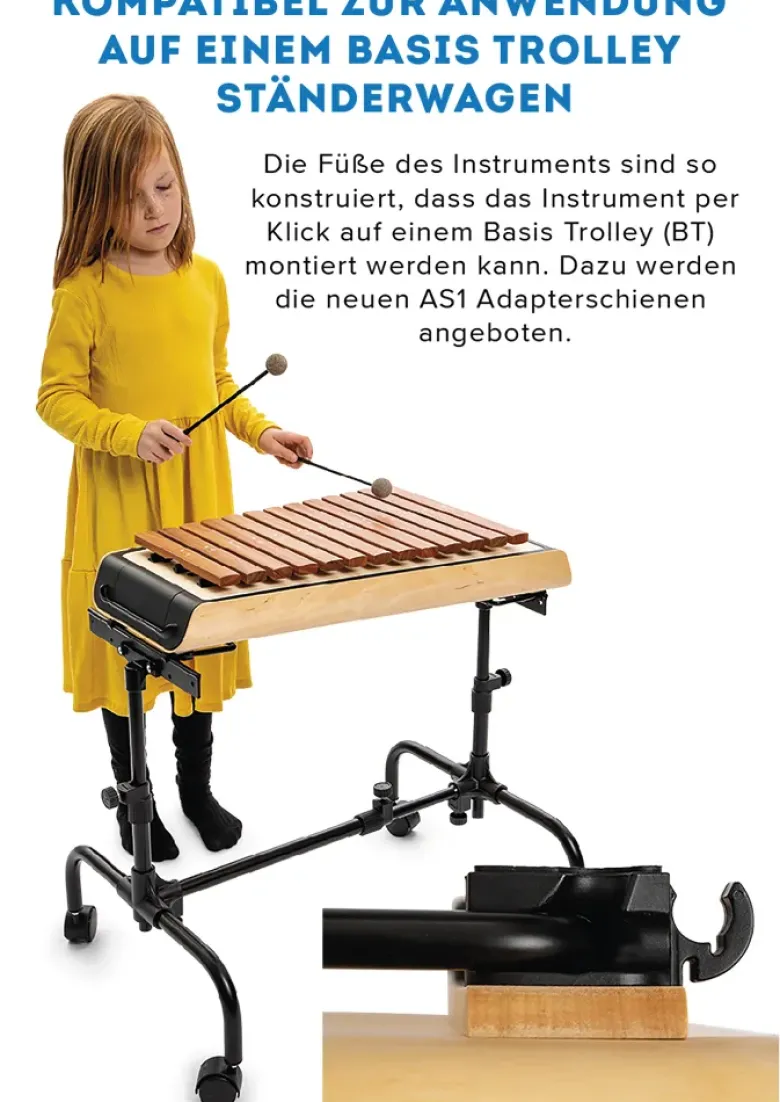 SONOR SMART Metallophon, Alt c1-a2 + fis1, b1, fis2, mit Schlägel, zum Stapeln, ASM 10 DE