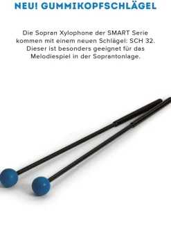SONOR SMART Metallophon, Alt c1-a2 + fis1, b1, fis2, mit Schlägel, zum Stapeln, ASM 10 DE