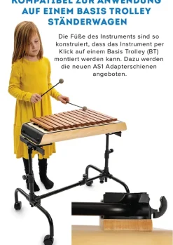 SONOR SMART Metallophon, Sopran c2-a3 + fis2, b2, fis3, mit Schlägel, zum Stapeln, SSM 10 DE
