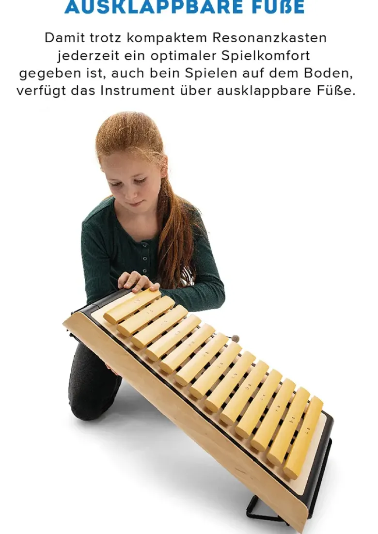 SONOR SMART Metallophon, Sopran c2-a3 + fis2, b2, fis3, mit Schlägel, zum Stapeln, SSM 10 DE