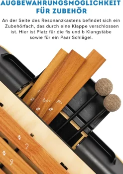SONOR SMART Metallophon, Sopran c2-a3 + fis2, b2, fis3, mit Schlägel, zum Stapeln, SSM 10 DE